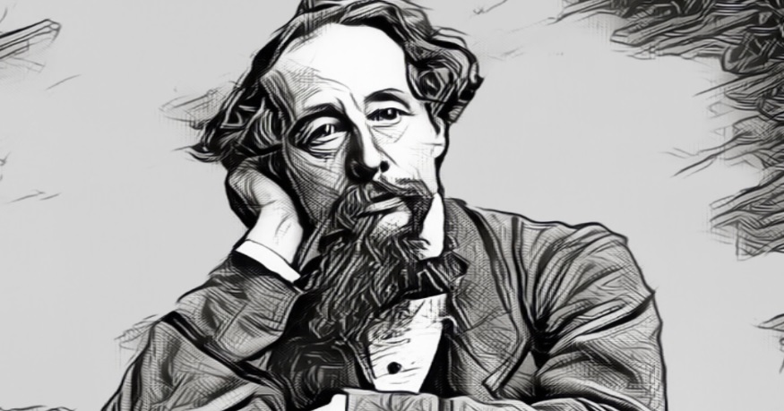portrait dessiné Charles Dickens