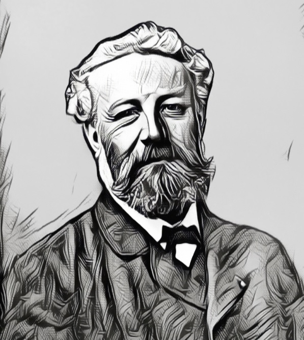 portrait dessiné Jules Verne
