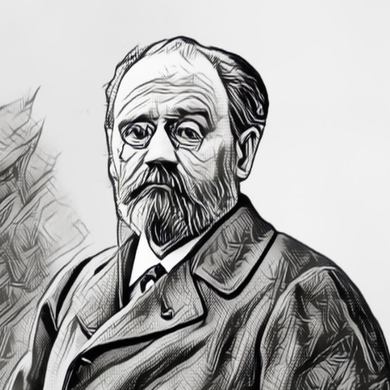 portrait dessiné Emile Zola
